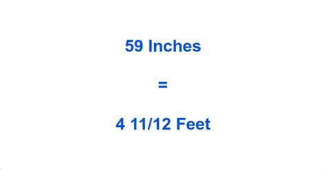 59 inches to feet converter