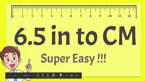 6 5 Inches To Cm Youtube