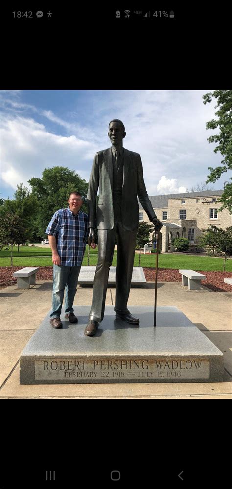 6 Foot Man Standing Next To Life Size Statue On 8 Foot 11 World S