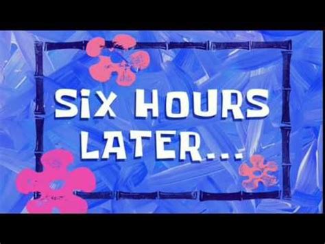 6 Six Hours Later Spongebob Time Cards In Korean 34