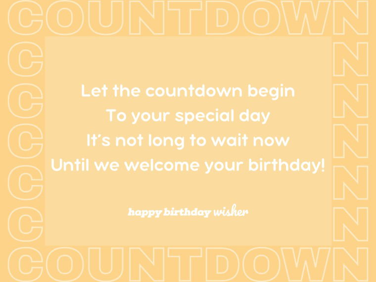 60 Birthday Countdown Quotes And Captions Happy Birthday Wisher