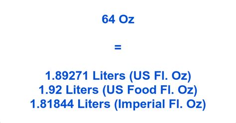 64 Oz To Liters 64 Ounces To Liters How Much Is 64 Oz In Liters