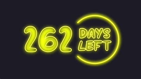 66 Day Left Neon Light Animated 24669389 Stock Video At Vecteezy
