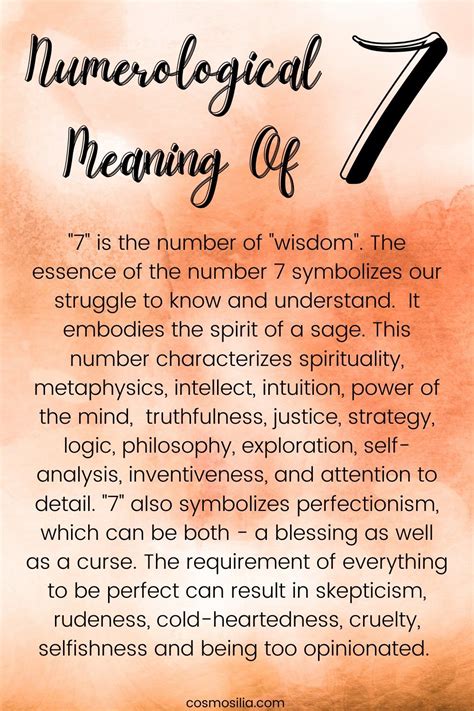 7 Meaning in Numerology