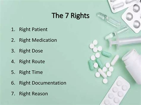 7 Rights Of Medication Administration Pptx