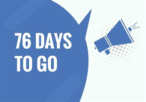 76 Days Left Countdown Template 76 Day Countdown Left Banner Label