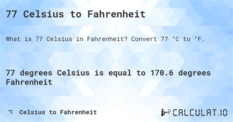 77 Fahrenheit To Celsius Astonishingceiyrs