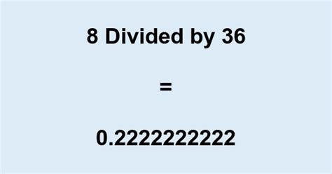 8 Simple Division Facts