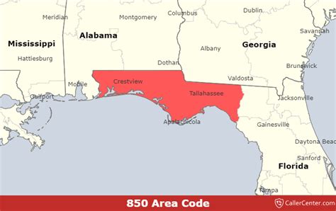 850 Area Code Information