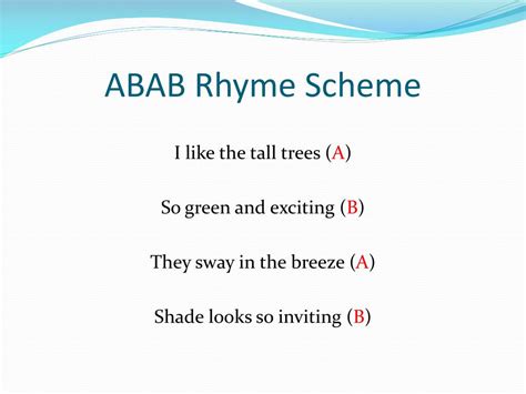 Abab Rhyme Scheme Guide