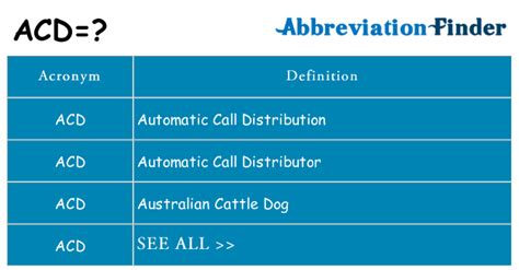 Acd Medical Abbreviation