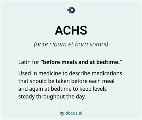 Achs Medical Abbreviation