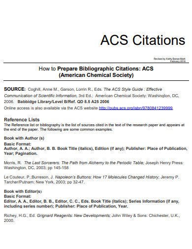 Acs 2024 Citation Style Format Clovis Demetris