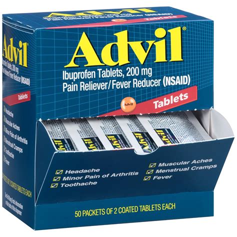 Advil Pain Reliever And Fever Reducer Ibuprofen 200Mg For Pain Relief