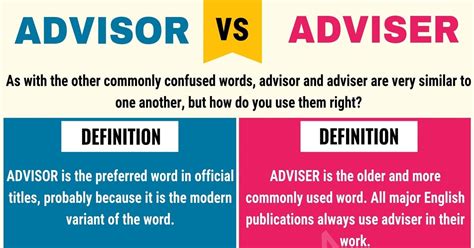5 Tips Advisor Vs Adviser