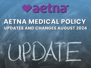 Aetna Medical Policy Updates And Changes As Of August 2024