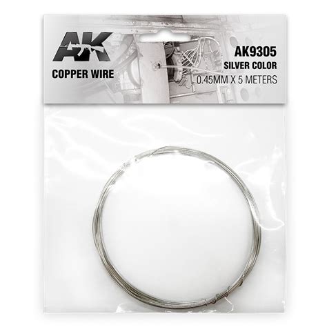 Ak Interactive Copper Wire 0 45Mm X 5 Meters Silver Color Franklin