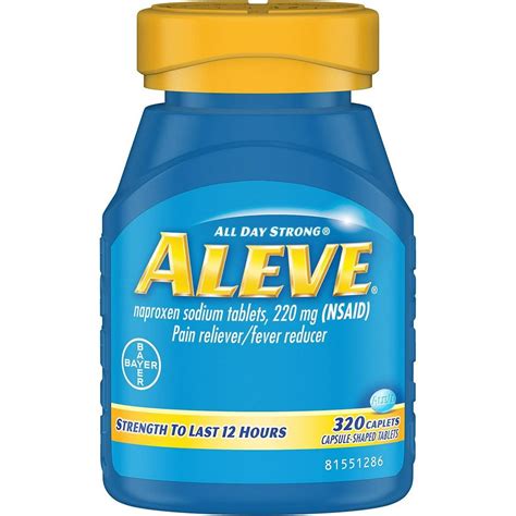 Aleve Naproxen Sodium Tablets 320 Ct Walmart Com Walmart Com