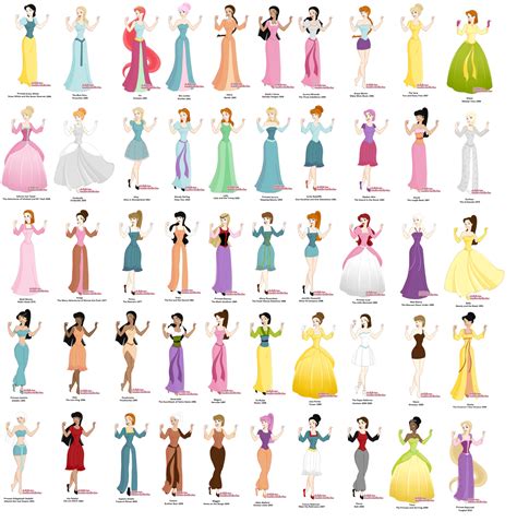 All Disney Princesses And Princes Names