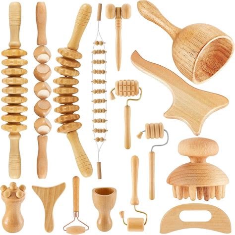 Amazon Com 16 In 1 Wood Therapy Massage Tools Set Maderoterapia Kit