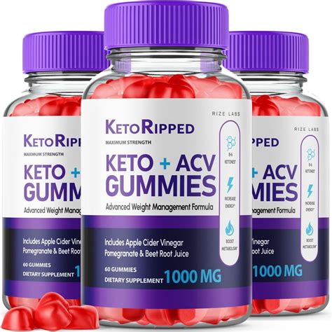 Amazon Com 3 Pack Keto Ripped Acv Gummies Keto Ripped Keto Acv