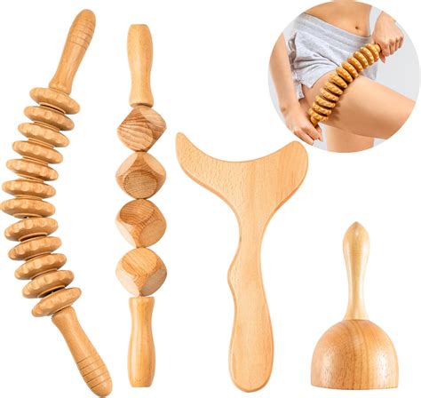 Amazon Com 4 Pcs Wood Therapy Massage Tools Professional