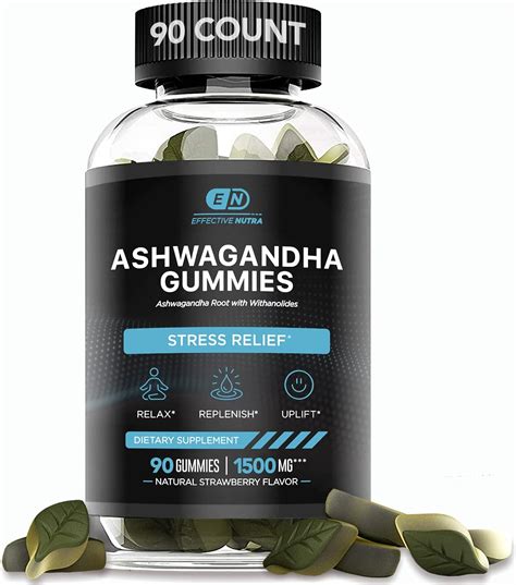 Amazon Com Effective Nutra Ashwagandha Gummies 1500Mg Stress Relief
