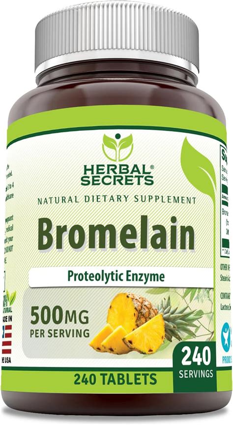 Amazon Com Herbal Secrets Bromelain Supplement 500 Mg Tablets