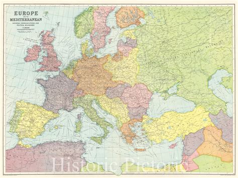 Amazon Com Historic Pictoric Map Europe 1939 2 Bartholomew S Map Of