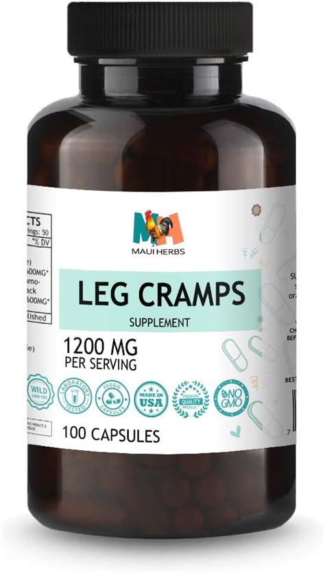 Amazon Com Leg Cramps Supplement Natural Nutritional Support With