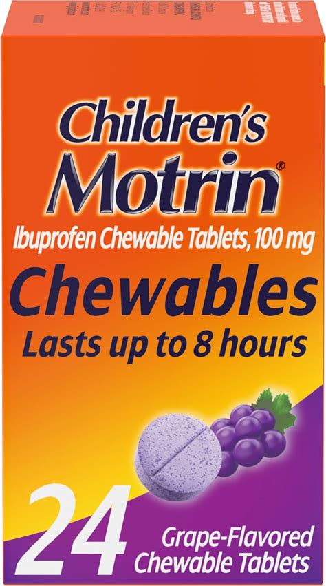 Amazon Com Motrin Children S Chewable Tablets With Ibuprofen Kids