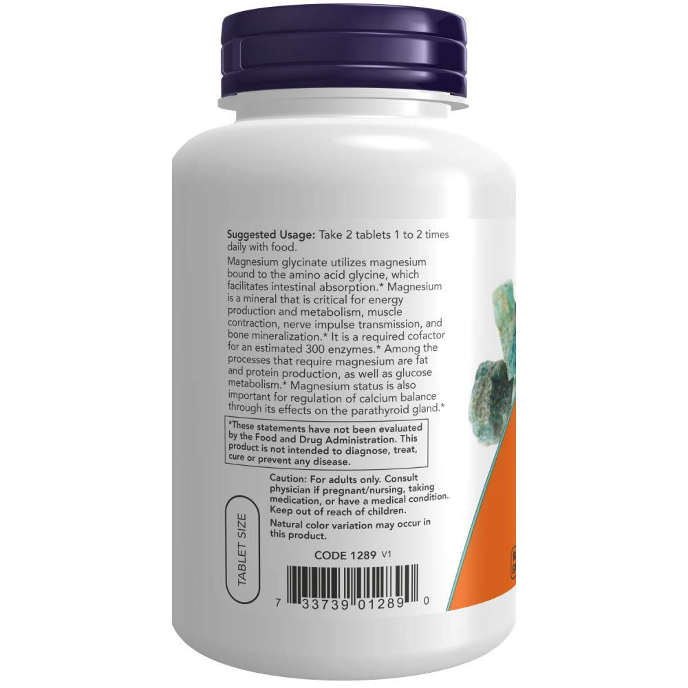 Amazon Com Now Foods Supplements Magnesium Glycinate 100 Mg Highly