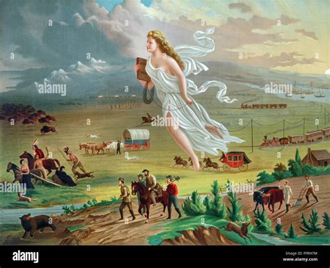 American Progress John Gast Painting Stock Photo Alamy