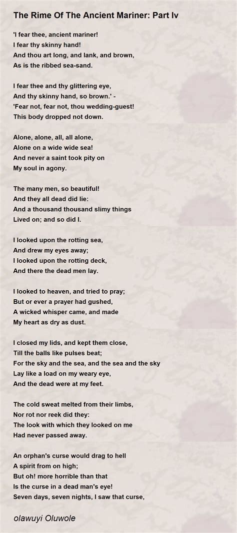 Ancient Mariner Poem Analysis