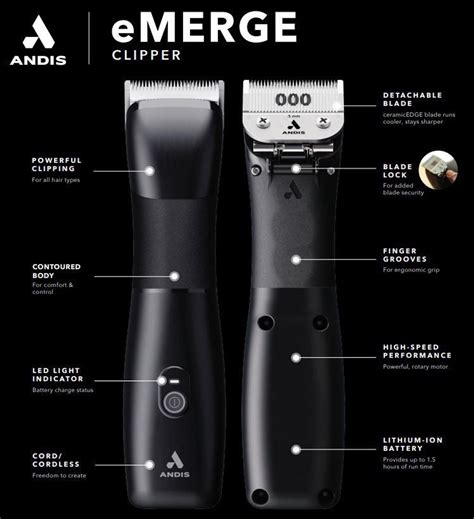 Andis Emerge Cordless Detachable Blade Clipper Atlanta Barber And