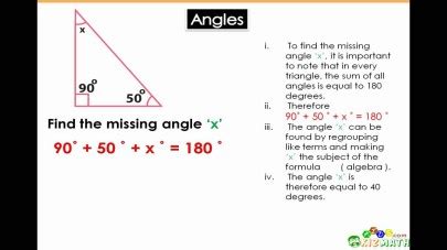 Angles Math Tutorial Finding The Angle Of A Triangle Math For 6Th