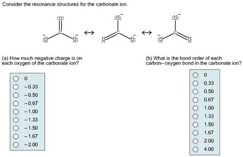 Answered Consider The Resonance Structures For The Carbonate Ion 0