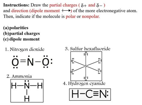 Answered Instructions Draw The Partial Charges 8 And 8 And