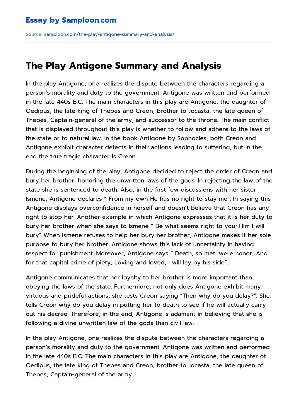 5 Antigone Play Facts