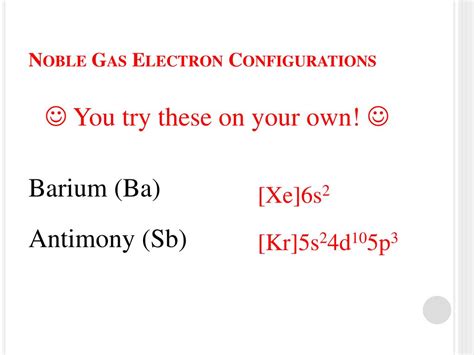Antimony Noble Gas Configuration Noredhr