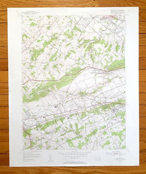 Antique Malvern Pennsylvania 1955 Us Geological Survey Etsy