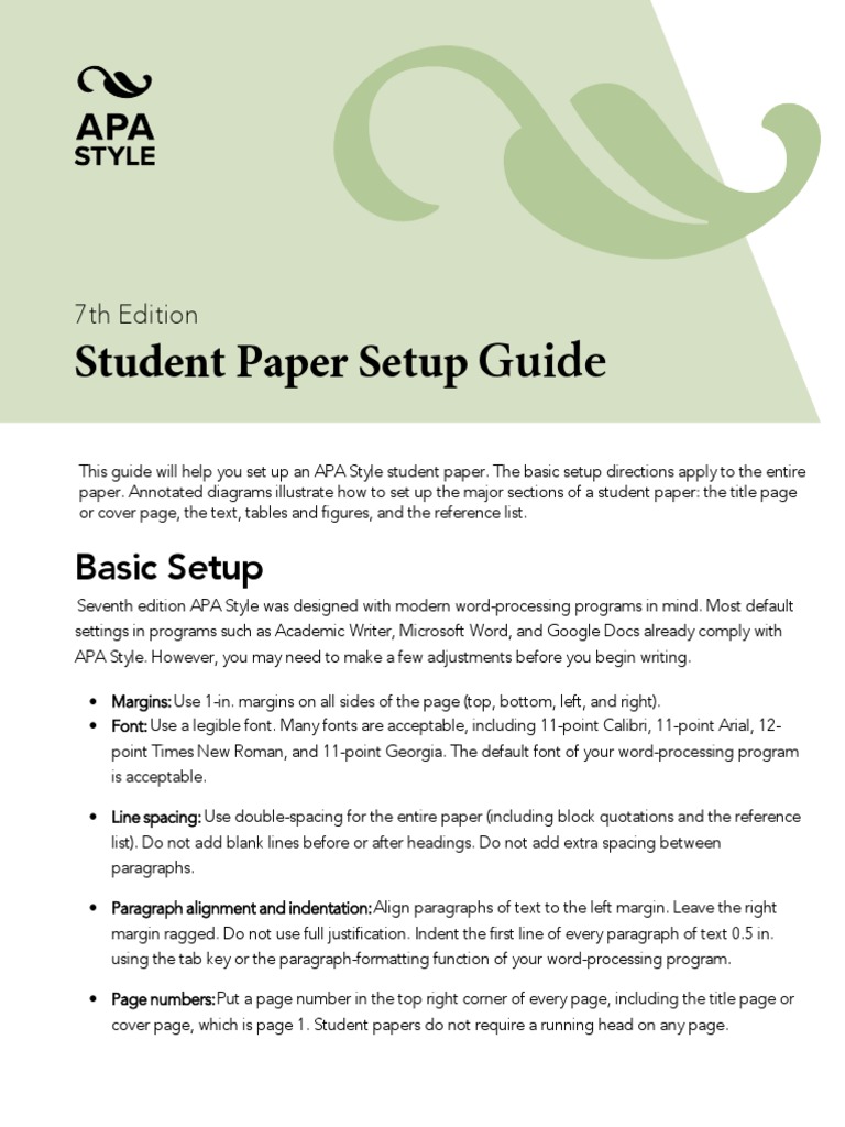 Apa Format A Student S Guide To Effective Writing
