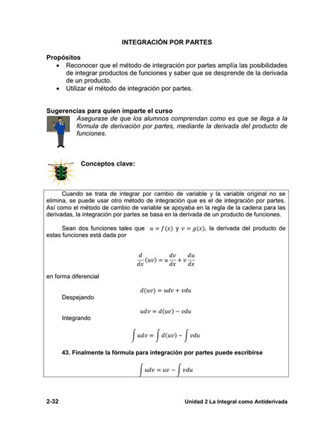 Aplicamos La F Rmula De Integraci N Por Partes Para Calcular La