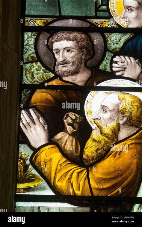 Apostles Including Judas With Money Bag Containing Silver Pieces And