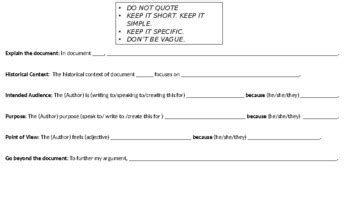 Apush Hipp Simplified Dbq Writing Exercises By Mrbizz Tpt