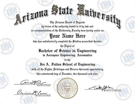 Arizona State University Diploma Makers Arizona State University