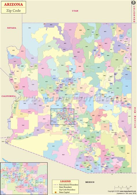 Arizona Zip Code Map