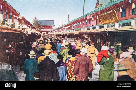 Asakusa Nakamise Shopping Street Tokyo Japan From Taisho Period To