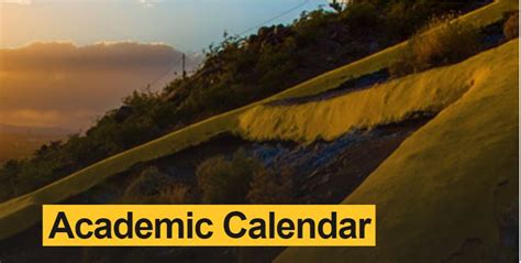 ASU Academic Calendar Dates