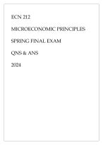 Asu Ecn 212 Microeconomic Principles Comprehensive Exam Guide 2024